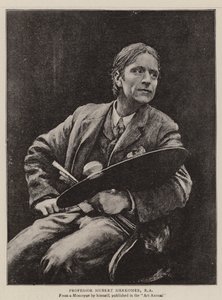 Profesör Hubert Herkomer, RA (lito) by English School