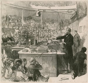 Profesör Tyndall, Kraliyet Enstitüsünde ders veriyor, 1870 by English School