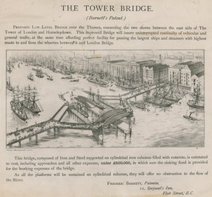 Thames üzerinde önerilen düşük seviyeli köprü by English School