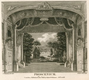 Kraliyet Tiyatrosu Proscenium, Well Street, Wellclose Meydanı, Londra by English School