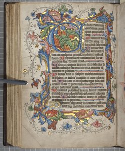Sarumlu Zebur kullanım takvimi, Fol 72 verso, c.1425-75 (parşömen üzerine mürekkep, boya ve altın) by English School