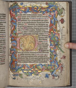 Sarumlu Zebur kullanım takvimi, Fol 82 recto, c.1425-75 (parşömen üzerine mürekkep, boya ve altın) by English School