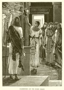 Psammetichus ve bronz miğfer (gravür) by English School