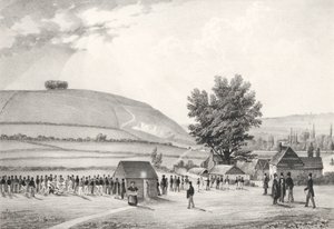 Devlet okulu çocukları (Charterhouse) futbol oynuyor (bw litho) by English School