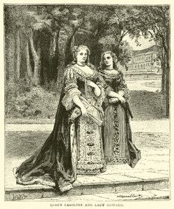 Kraliçe Caroline ve Leydi Howard by English School