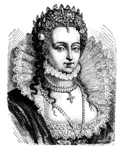 Kraliçe I. Elizabeth (renkli taş) by English School