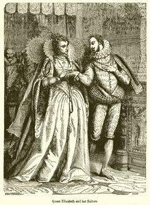 Kraliçe Elizabeth ve Talipleri by English School