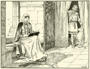 Kraliçe Margaret (kağıt üzerine mürekkep) by English School