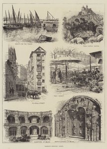 Başıboş Eskizler, Lizbon (gravür) by English School