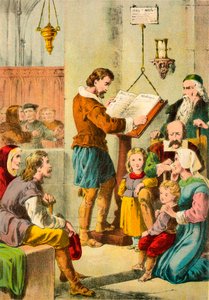 Reading the bible at St Pauls by English School