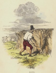 Hasat (renkli gravür) by English School