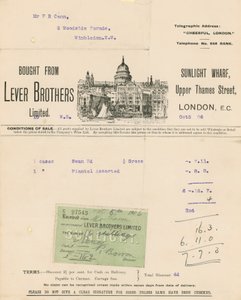 Lever Brothers Limited için Makbuz by English School