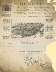 Maple & Company Ltd için Makbuz