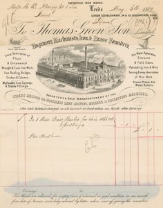 Thomas Green & Son Limited için Makbuz by English School