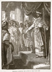 Rehoboam gençlerin tavsiyesini kabul ediyor by English School