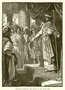 Rehoboam gençlerin tavsiyesini kabul ediyor by English School