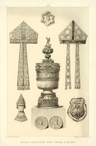 Thomas A Becket ile ilgili kalıntılar by English School