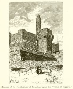 Hippicus Kulesi olarak adlandırılan Kudüs Tahkimatı Kalıntıları by English School