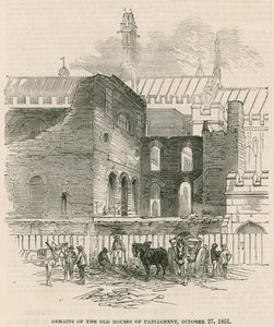 Eski Parlamento Binası kalıntıları, 27 Ekim 1851 by English School