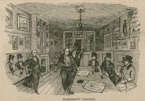 Renton Nicholsons Salonu, Garricks Head Oteli, Bow Street, Londra by English School