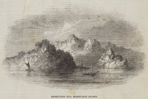 Çözünürlük Körfezi, Marquesas Adası (gravür) by English School
