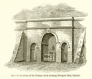 Newport Gate, Lincoln oluşturan Roma Kemeri Restorasyonu by English School