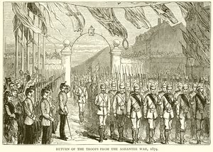 Askerlerin Ashantee Savaşından Dönüşü, 1874 by English School