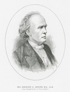 Rev Ebenezer E Jenkins (taş baskı) by English School
