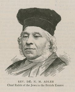 Muhterem Dr NM Adler, Britanya İmparatorluğu Yahudilerinin Hahambaşısı by English School