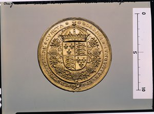 Henry VIII (1491-1547) (altın) mührünün arka yüzü (ön yüz için bkz. 183056)