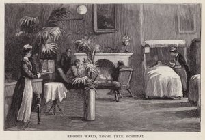 Rhodes Ward, Royal Free Hastanesi, Londra (lito) by English School