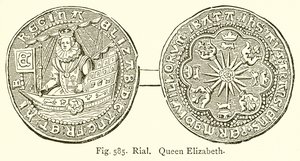 Riyal. Kraliçe Elizabeth by English School