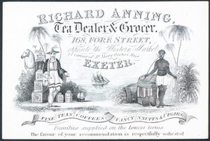 Richard Anning, çay satıcısı ve bakkal, ticaret kartı by English School