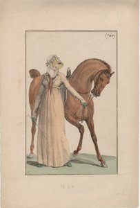 Binicilik elbisesi, c.1806 by English School