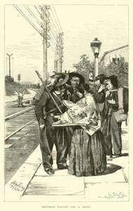 Bir tren bekleyen tüfekler by English School