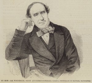 Sayın Jas Whiteside, İrlanda Başsavcısı (gravür) by English School
