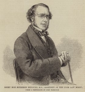 Sayın Sotheron Estcourt, Milletvekili, Yoksullar Hukuku Kurulu Başkanı (gravür) by English School