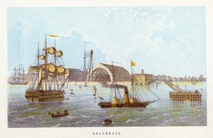Thames Nehri: Şeffaflık (renkli gravür) by English School