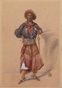 Robert Bontine Cunninghame Graham, 1890 dolayları (kağıt üzerinde wc) by English School