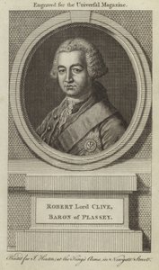 Robert Lord Clive, Plassey Baronu by English School