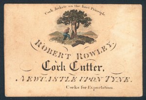 Robert Rowley, mantar kesici, ticari kart by English School