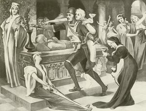 Robert the Devil, III. Perde sahnesi (gravür) by English School
