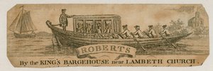Roberts, Lambeth Kilisesi yakınlarındaki Kings Bargehouse tarafından by English School