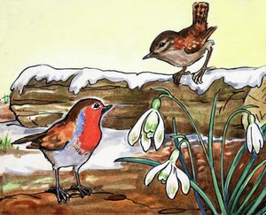 Robin Redbreast ve Jenny Wren by English School