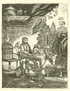 Robinson Crusoe (tahta baskı) by English School