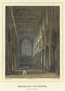 Rochester Katedrali, nefin görünümü by English School