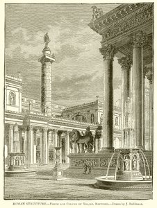 Roma Yapısı.--Forum ve Trajan Sütunu, Restore Edildi by English School