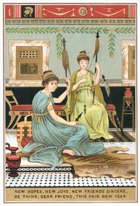 Roman bayanlar villada, Yeni Yıl Kartı by English School