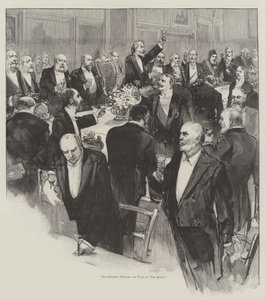 Kraliyet Akademisi Ziyafeti (gravür) by English School