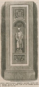 Kraliyet Bahçıvanlık Cemiyetleri bahçeleri, South Kensington: doğu orta çarşıda James Watt heykeli by English School
